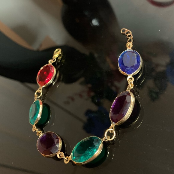 Colorful glass crystals bracelet❤️💚💜💙 - Picture 4 of 13